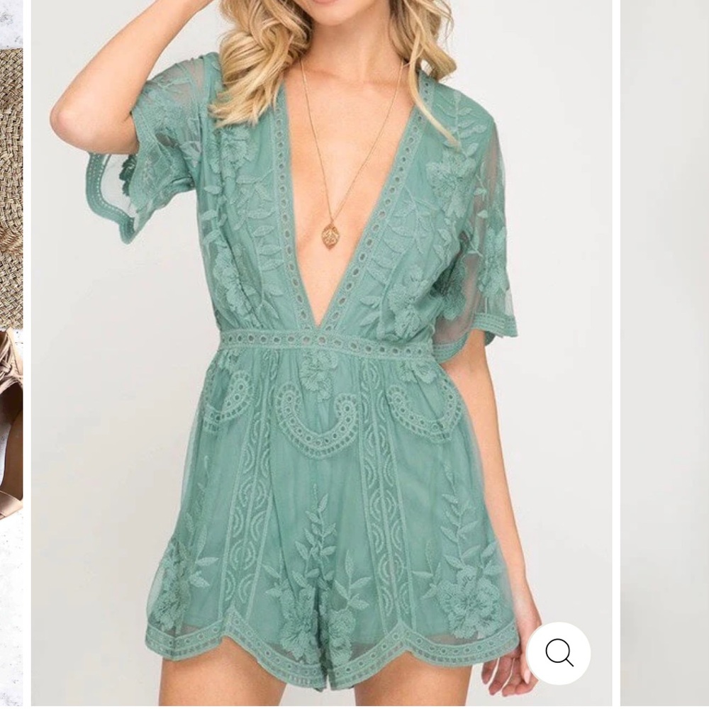 Elegant Bohemian Embroidered Romper